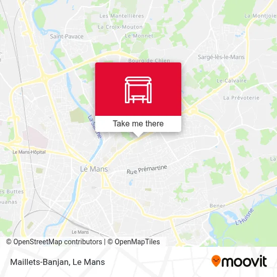 Mapa Maillets-Banjan