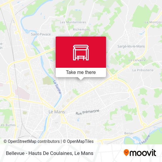 Bellevue - Hauts De Coulaines map