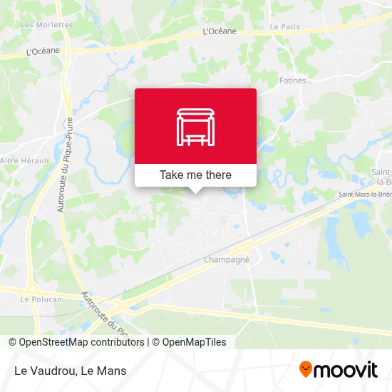 Le Vaudrou map