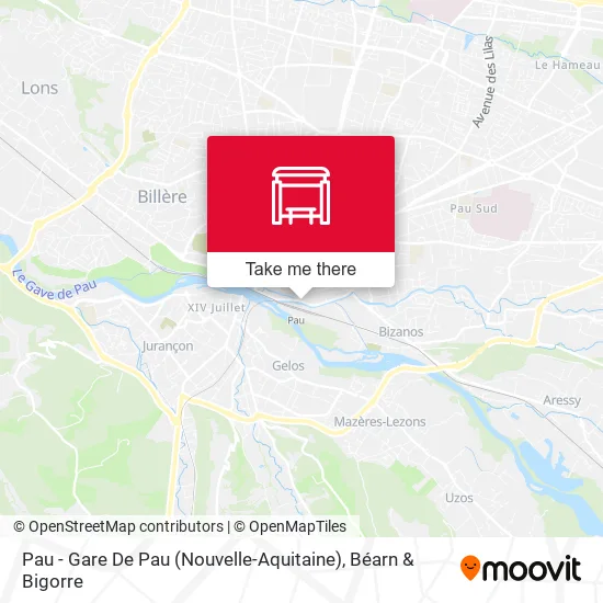Pau - Gare De Pau (Nouvelle-Aquitaine) map