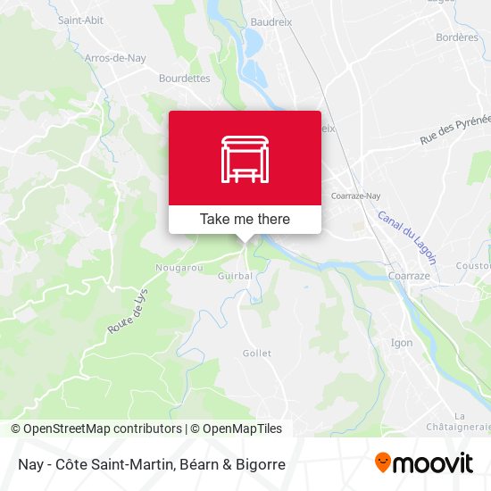 Nay - Côte Saint-Martin map