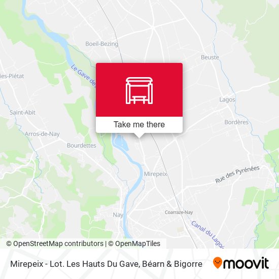 Mirepeix - Lot. Les Hauts Du Gave map