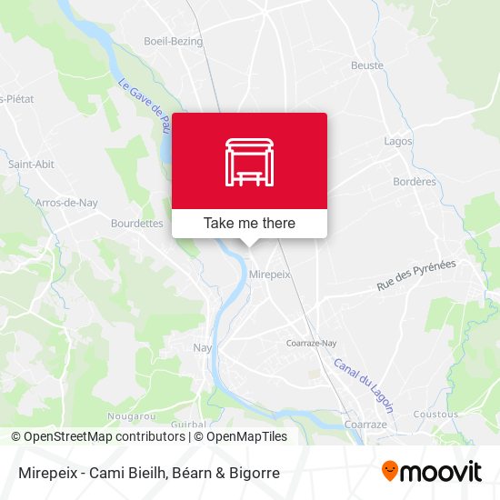 Mirepeix - Cami Bieilh map