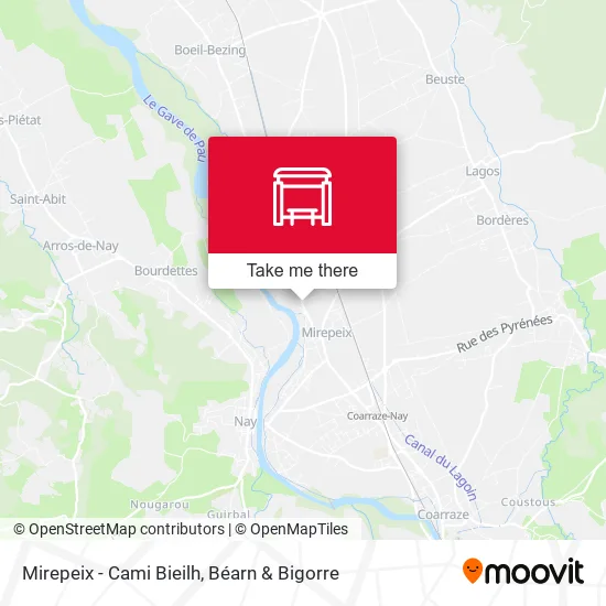 Mirepeix - Cami Bieilh map