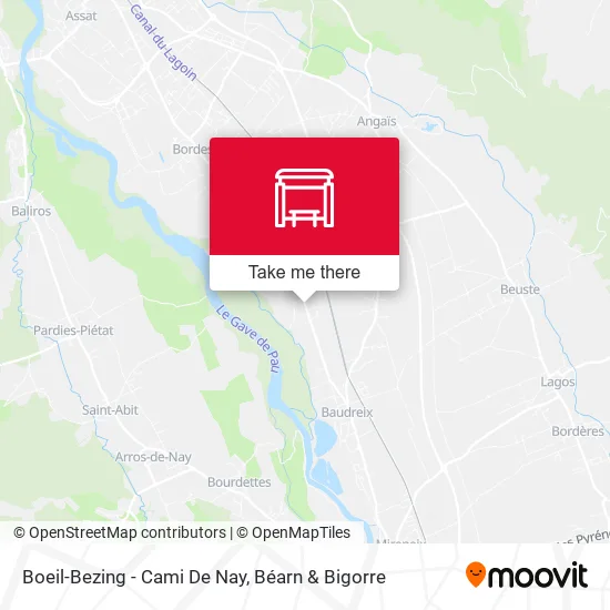 Boeil-Bezing - Cami De Nay map