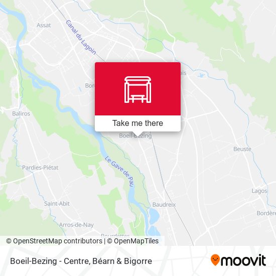 Boeil-Bezing - Centre map