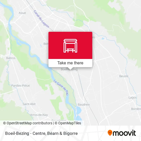 Boeil-Bezing - Centre map