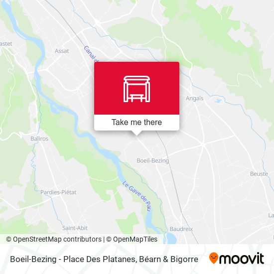 Boeil-Bezing - Place Des Platanes map