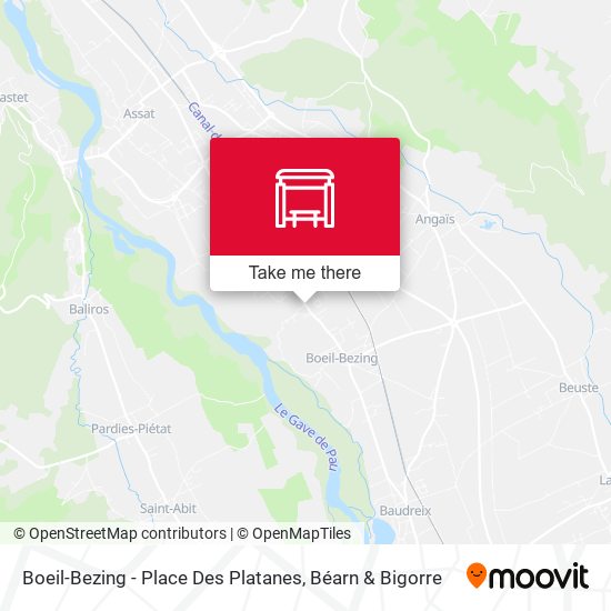 Mapa Boeil-Bezing - Place Des Platanes