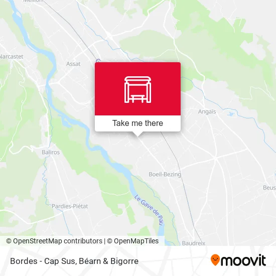 Bordes - Cap Sus map