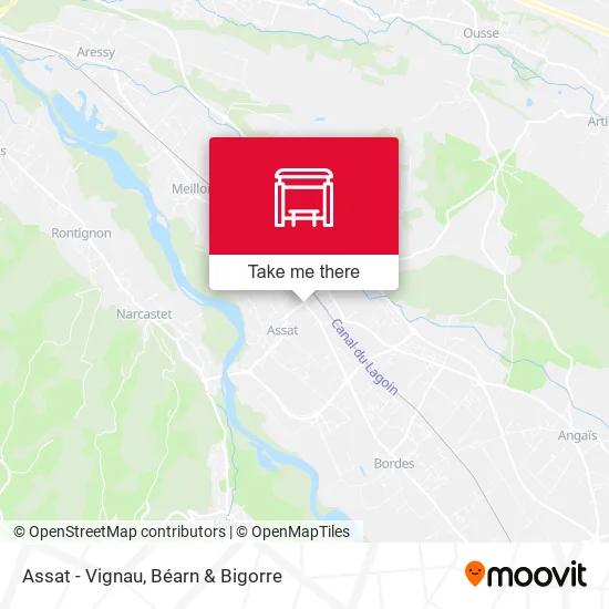 Assat - Vignau map