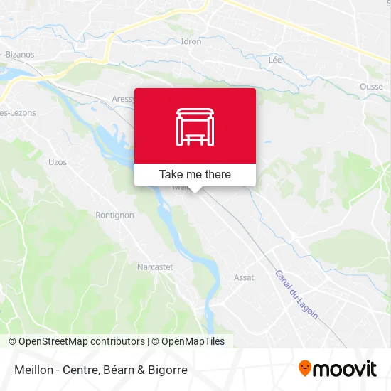 Meillon - Centre map