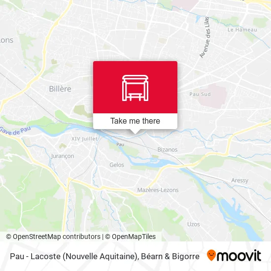 Pau - Lacoste (Nouvelle Aquitaine) map