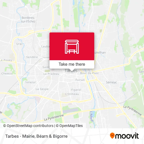 Tarbes - Mairie map