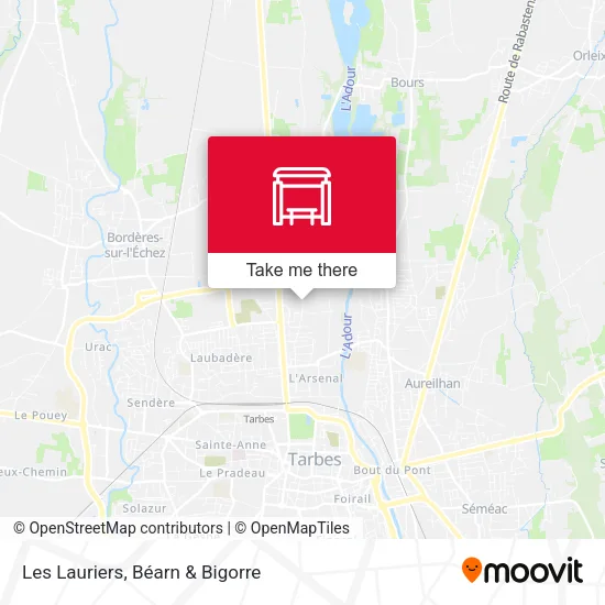 Les Lauriers map