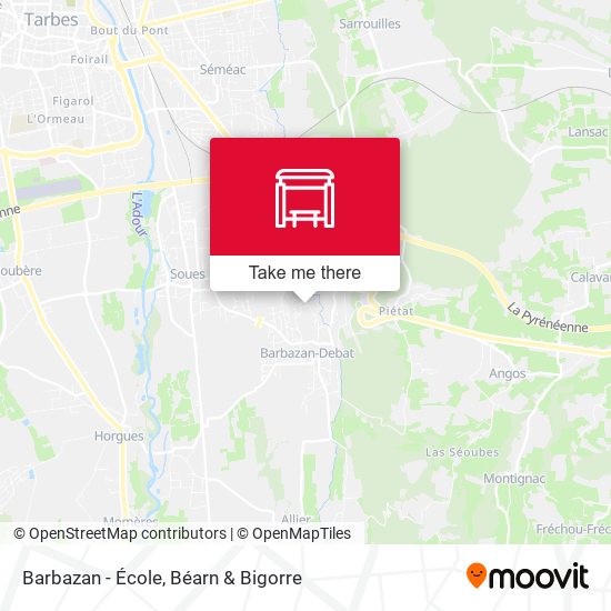 Barbazan - École map
