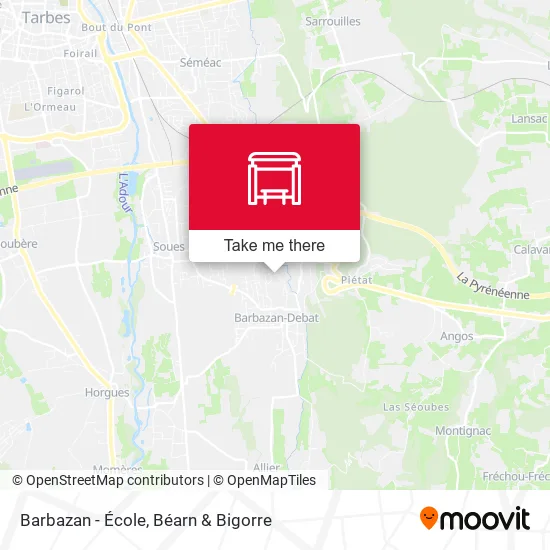 Barbazan - École map