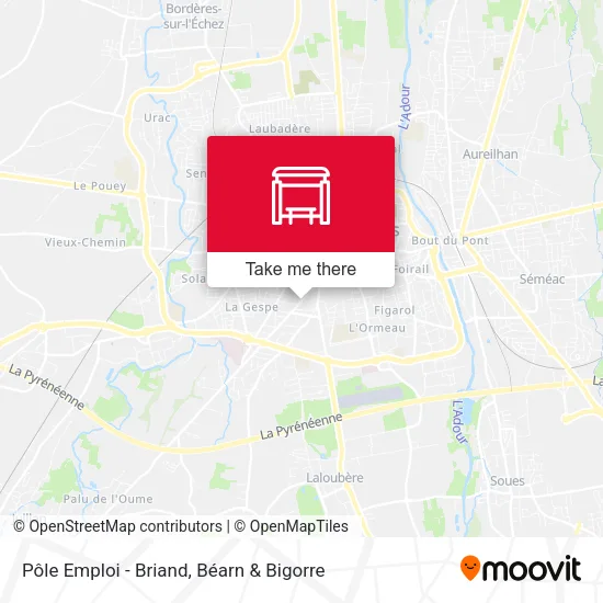 Pôle Emploi - Briand map