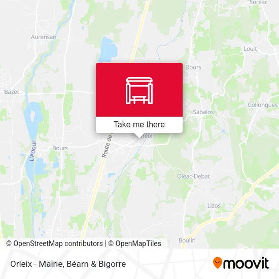 Orleix - Mairie map