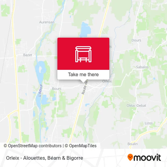 Orleix - Alouettes map