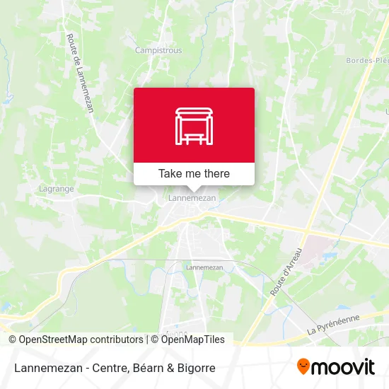 Lannemezan - Centre map