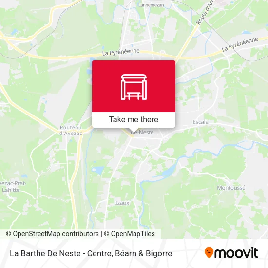 La Barthe De Neste - Centre map