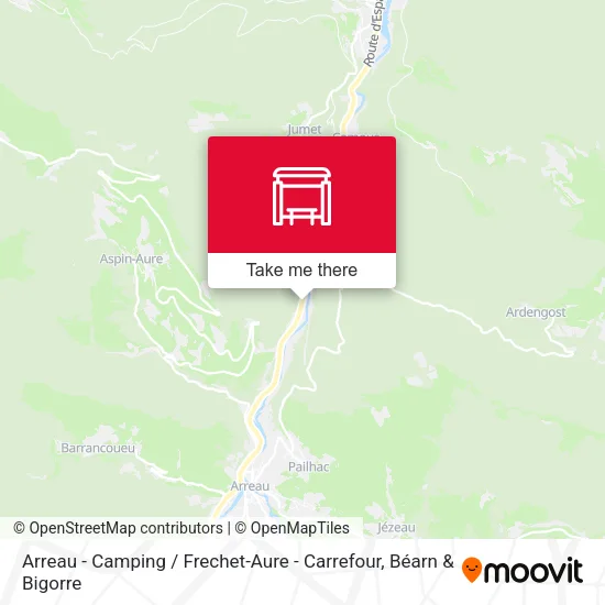 Arreau - Camping / Frechet-Aure - Carrefour map