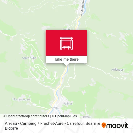 Arreau - Camping / Frechet-Aure - Carrefour map