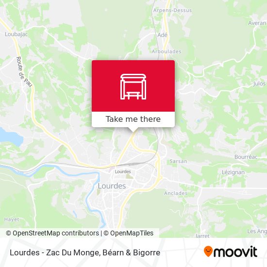 Lourdes - Zac Du Monge map