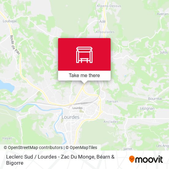 Leclerc Sud / Lourdes - Zac Du Monge map