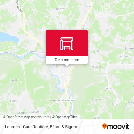 Lourdes - Gare Routière map