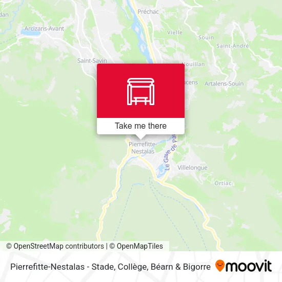 Mapa Pierrefitte-Nestalas - Stade, Collège