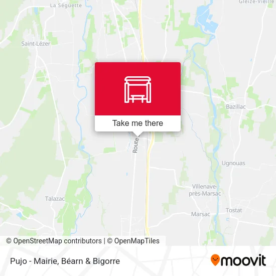 Pujo - Mairie map
