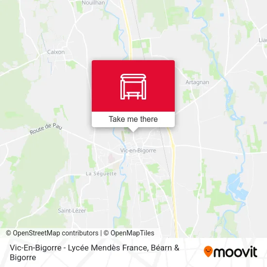 Vic-En-Bigorre - Lycée Mendès France map