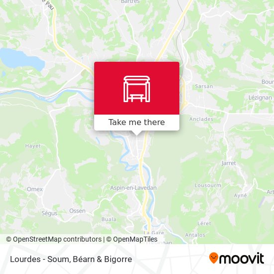 Lourdes - Soum map