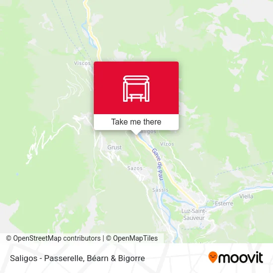 Saligos - Passerelle map