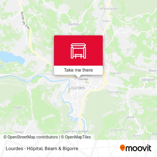 Lourdes - Hôpital map