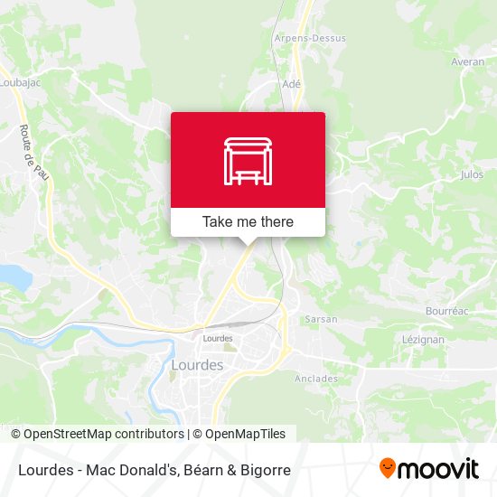 Lourdes - Mac Donald's map