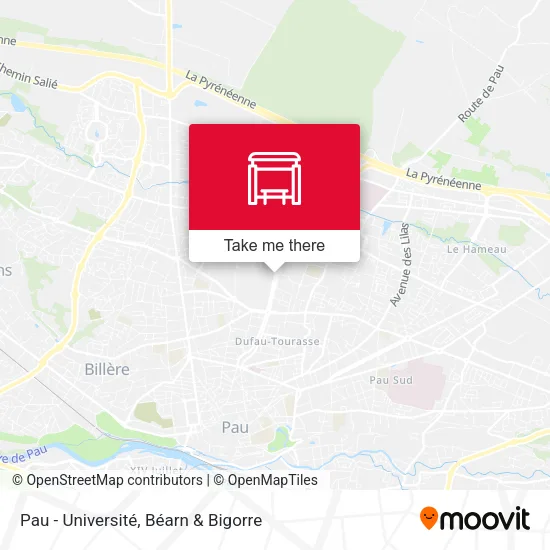 Pau - Université map