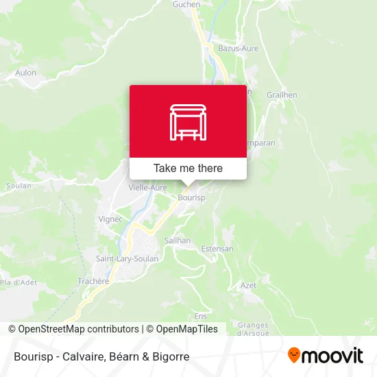 Bourisp - Calvaire map