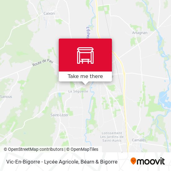 Mapa Vic-En-Bigorre - Lycée Agricole