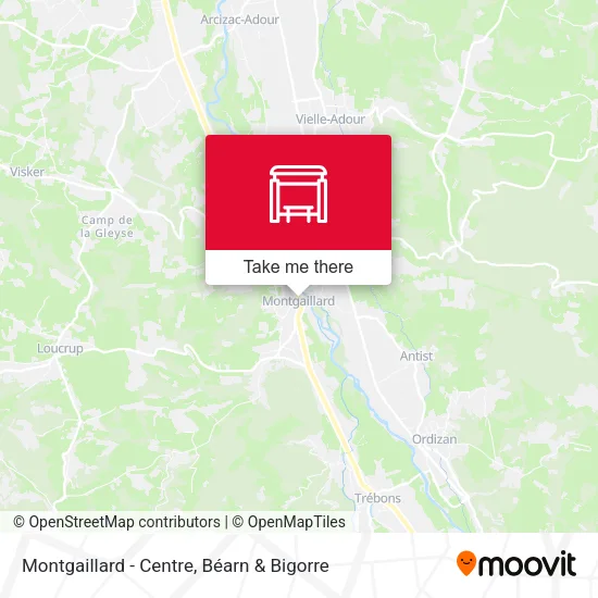 Montgaillard - Centre map