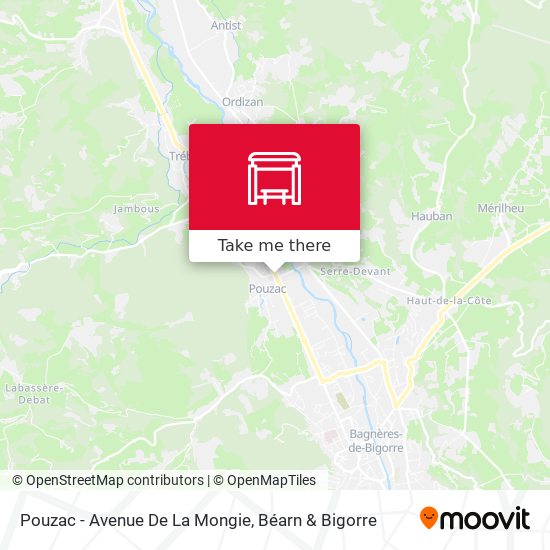 Mapa Pouzac - Avenue De La Mongie