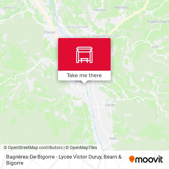 Mapa Bagnères-De-Bigorre - Lycée Victor Duruy