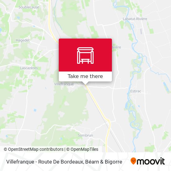 Mapa Villefranque - Route De Bordeaux