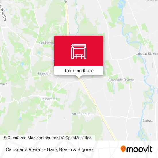 Mapa Caussade Rivière - Gare