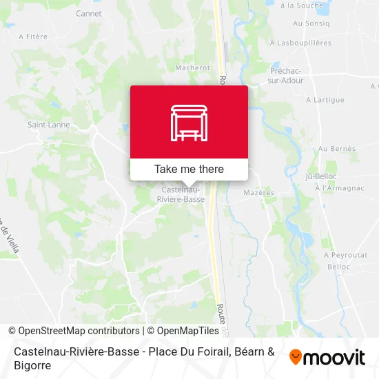 Castelnau-Rivière-Basse - Place Du Foirail map