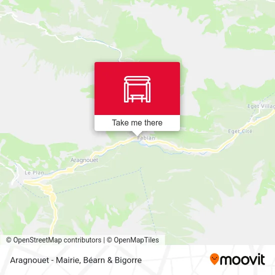 Aragnouet - Mairie map