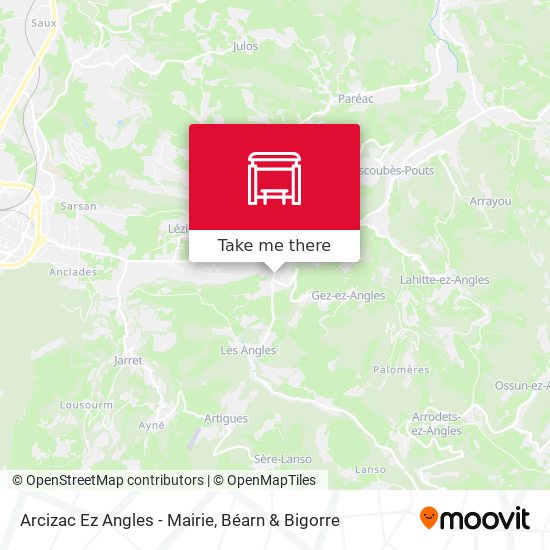 Arcizac Ez Angles - Mairie map