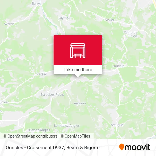 Orincles - Croisement D937 map